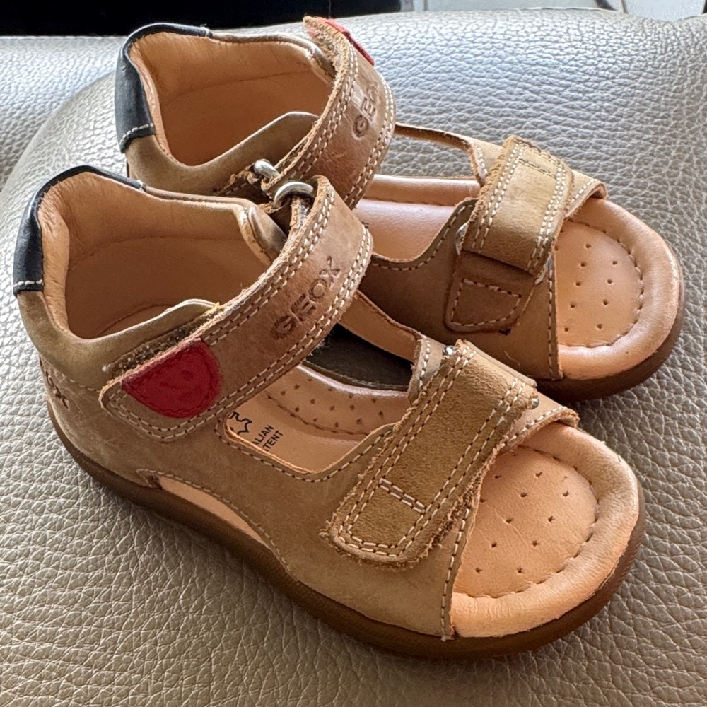 Geox Brown Kids Sandals first step